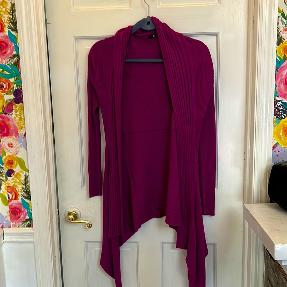 Hot pink open cardigan! Marks & Spencer.